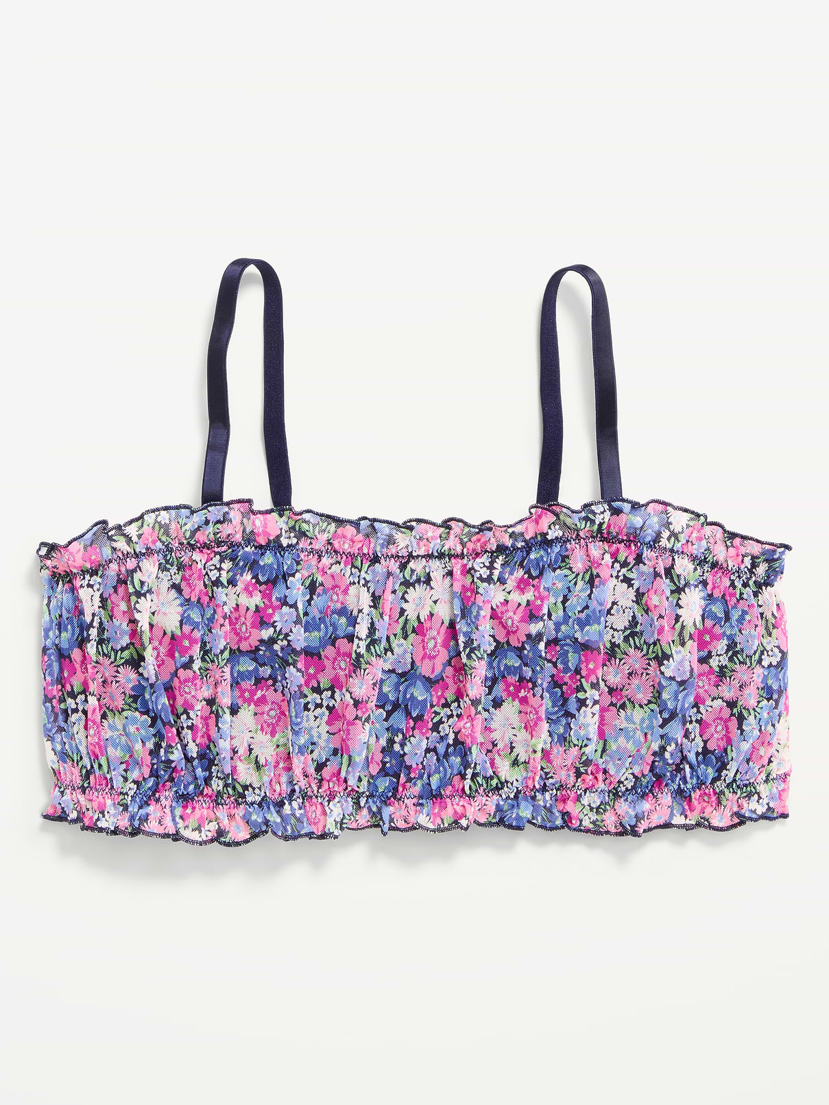 Image number 3 showing, Ruffle-Edge Mesh Bralette
