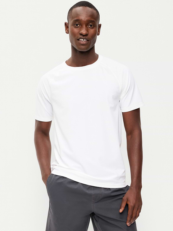 Raglan-Sleeve Rashguard Swim Top