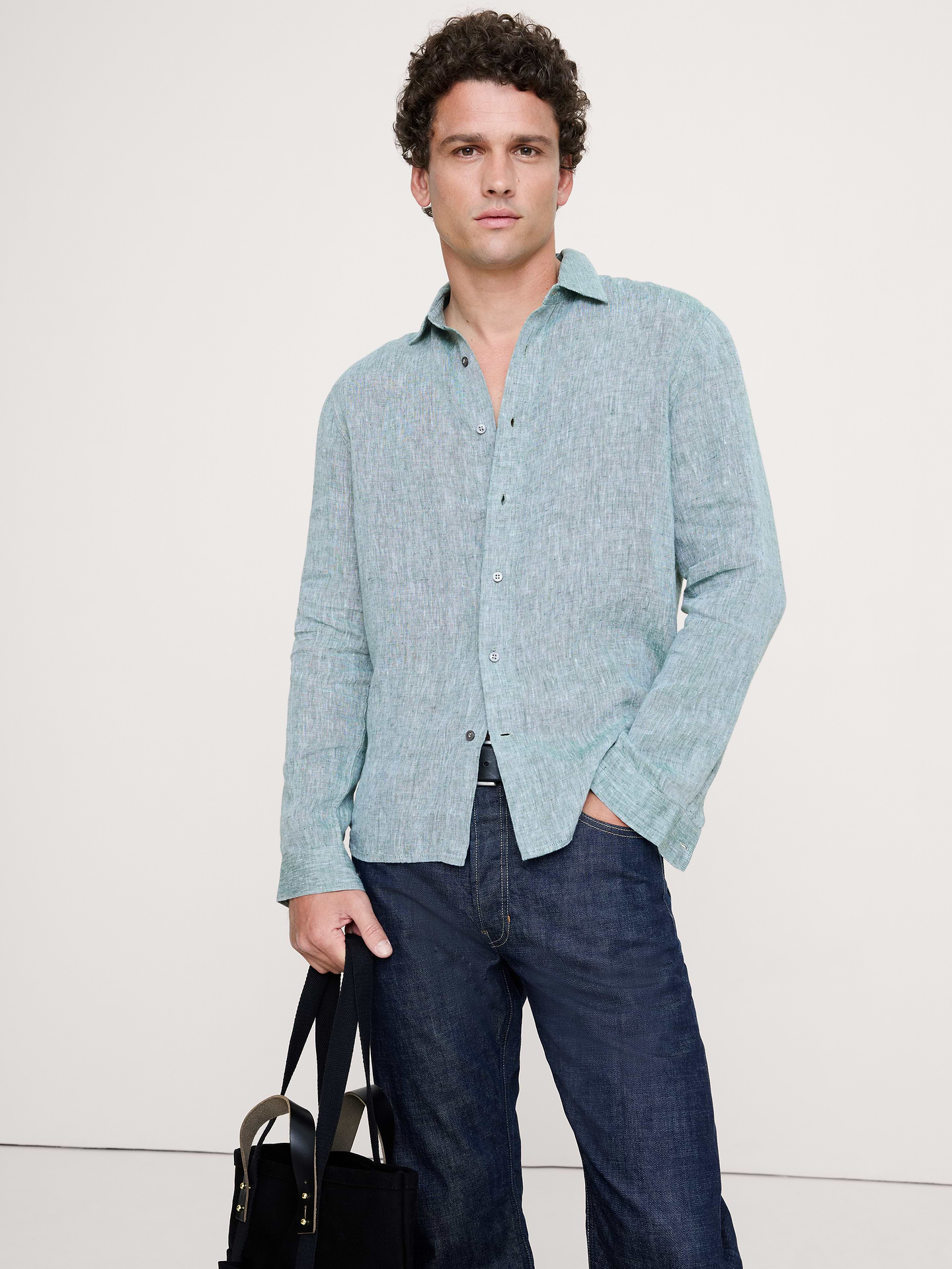 Image number 1 showing, Standard-Fit Linen Shirt