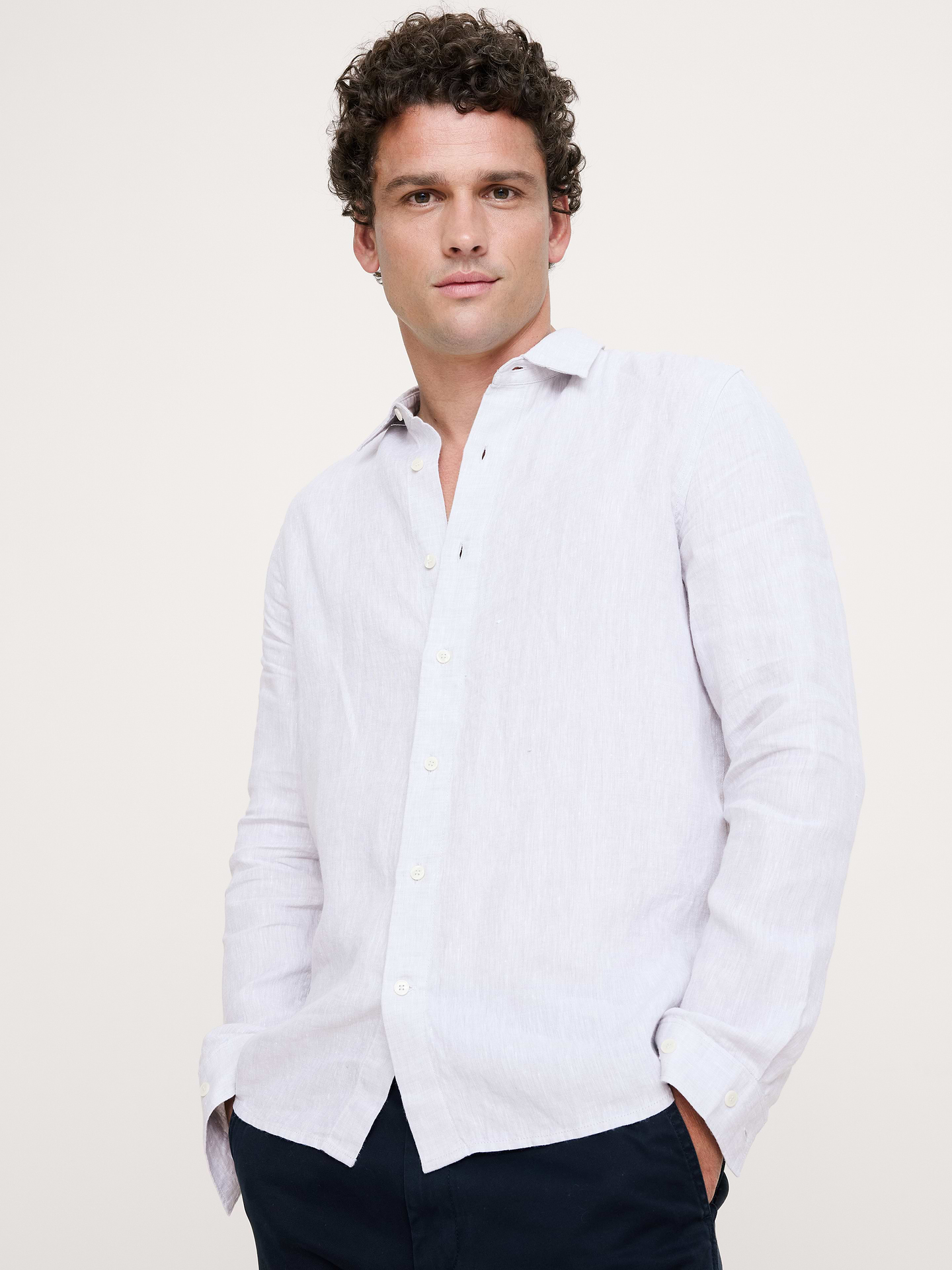 Image number 1 showing, Standard-Fit Linen Shirt