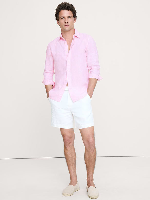 Slim-Fit Linen Shirt