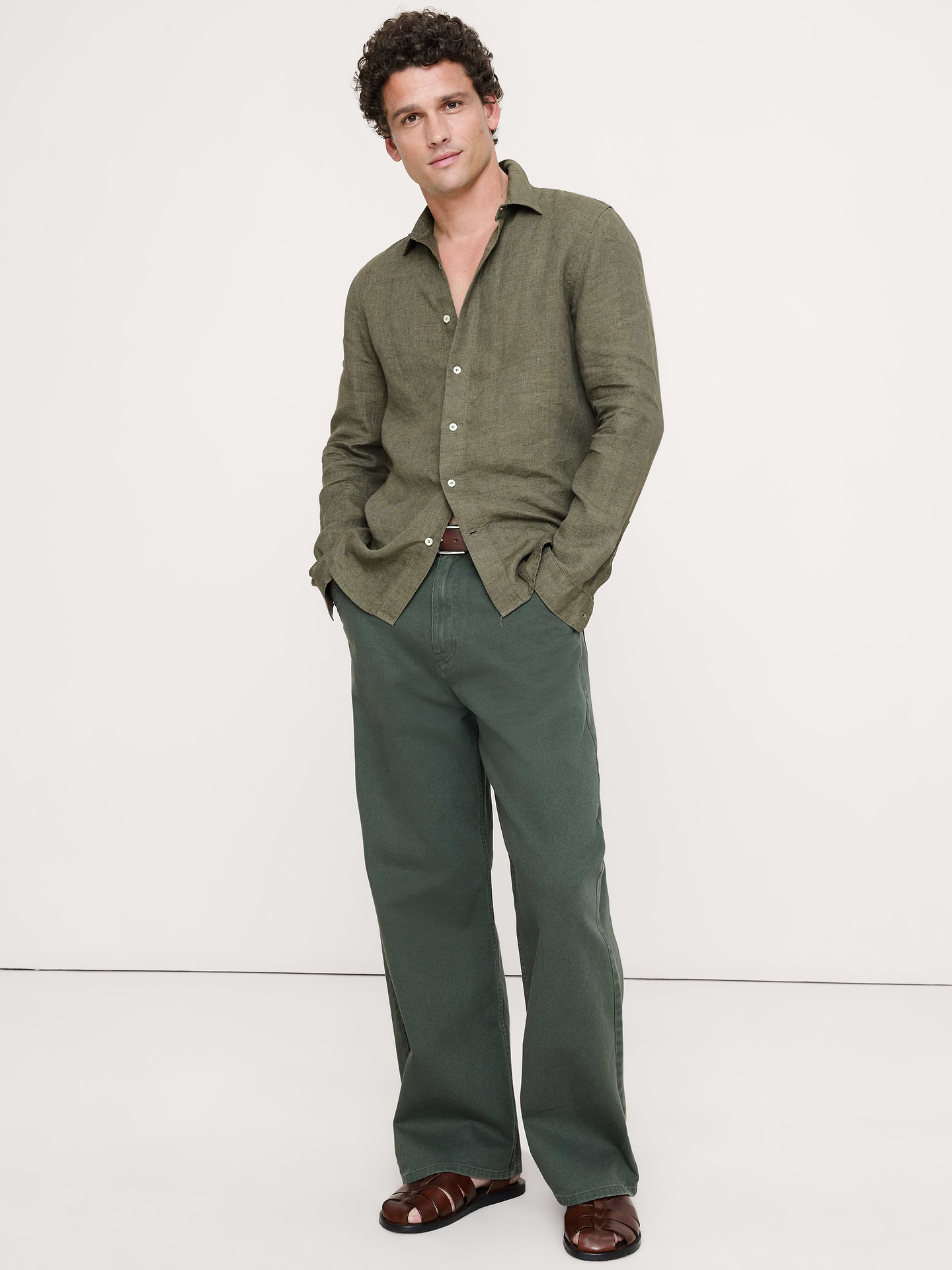 Image number 1 showing, Standard-Fit Linen Shirt