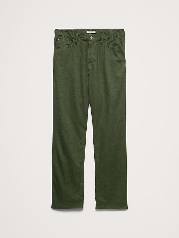 Straight Linen-Cotton Traveler Pant