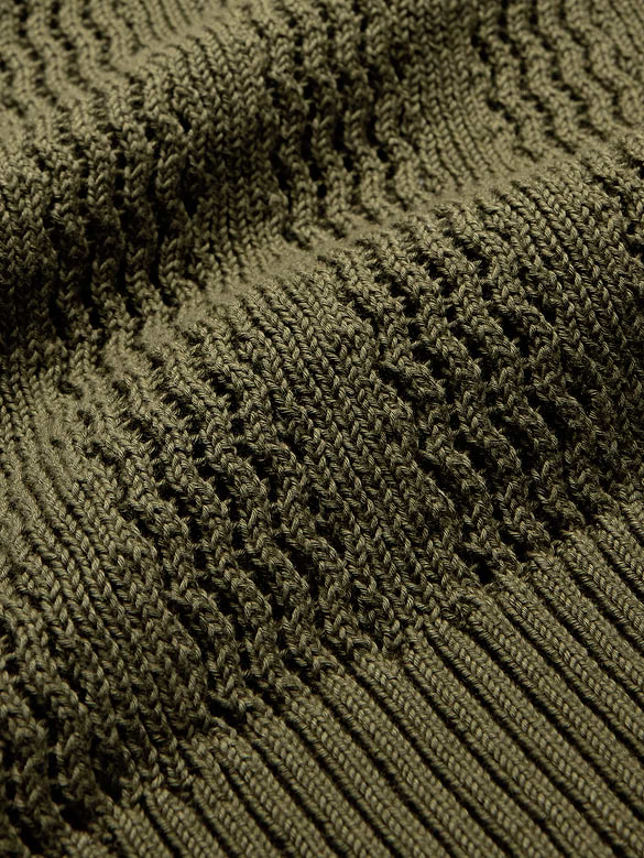 Cotton Zig-Zag Sweater Polo