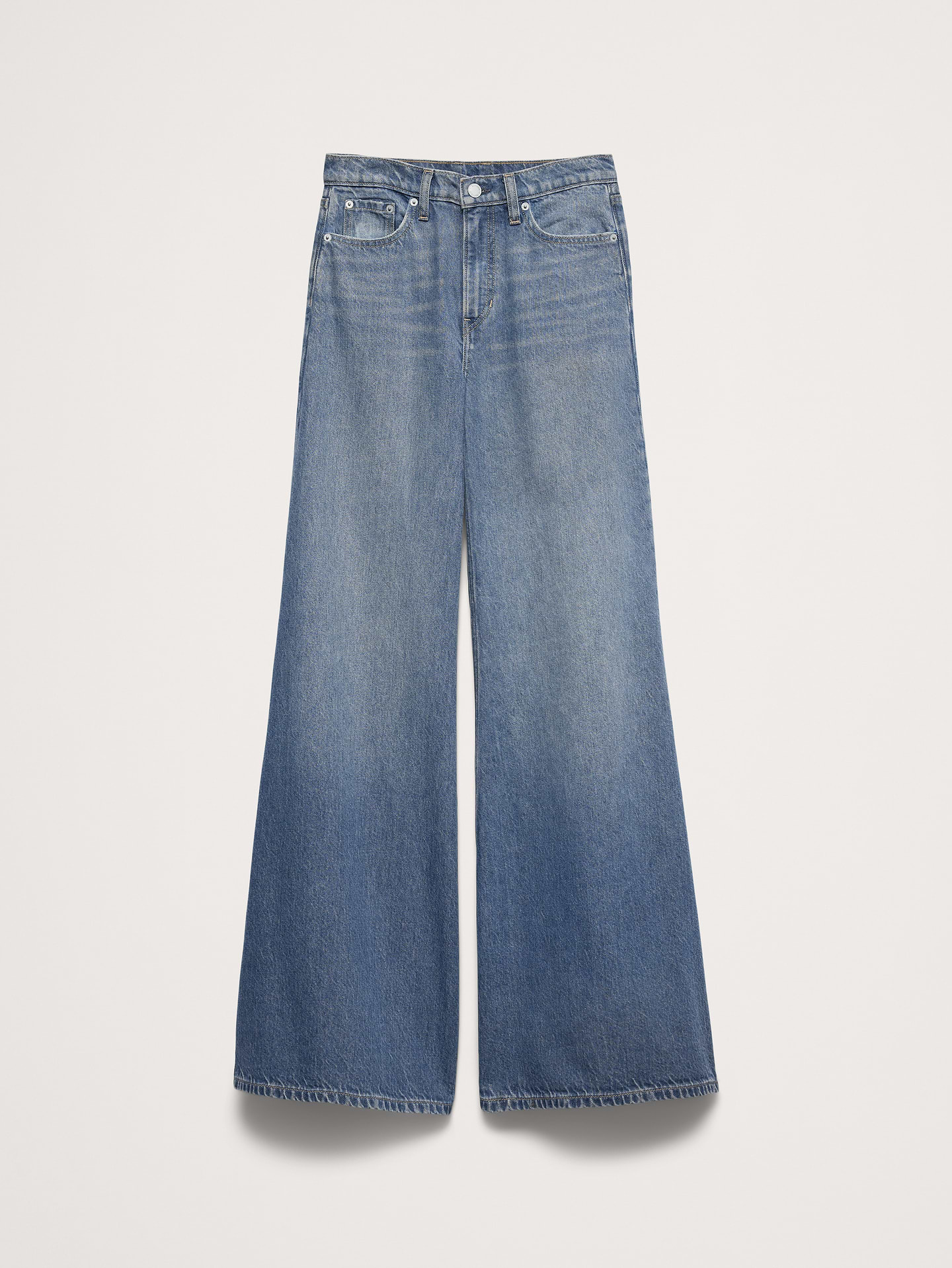 L'image numéro 5 présente Jean palazzo léger à jambe large à taille haute