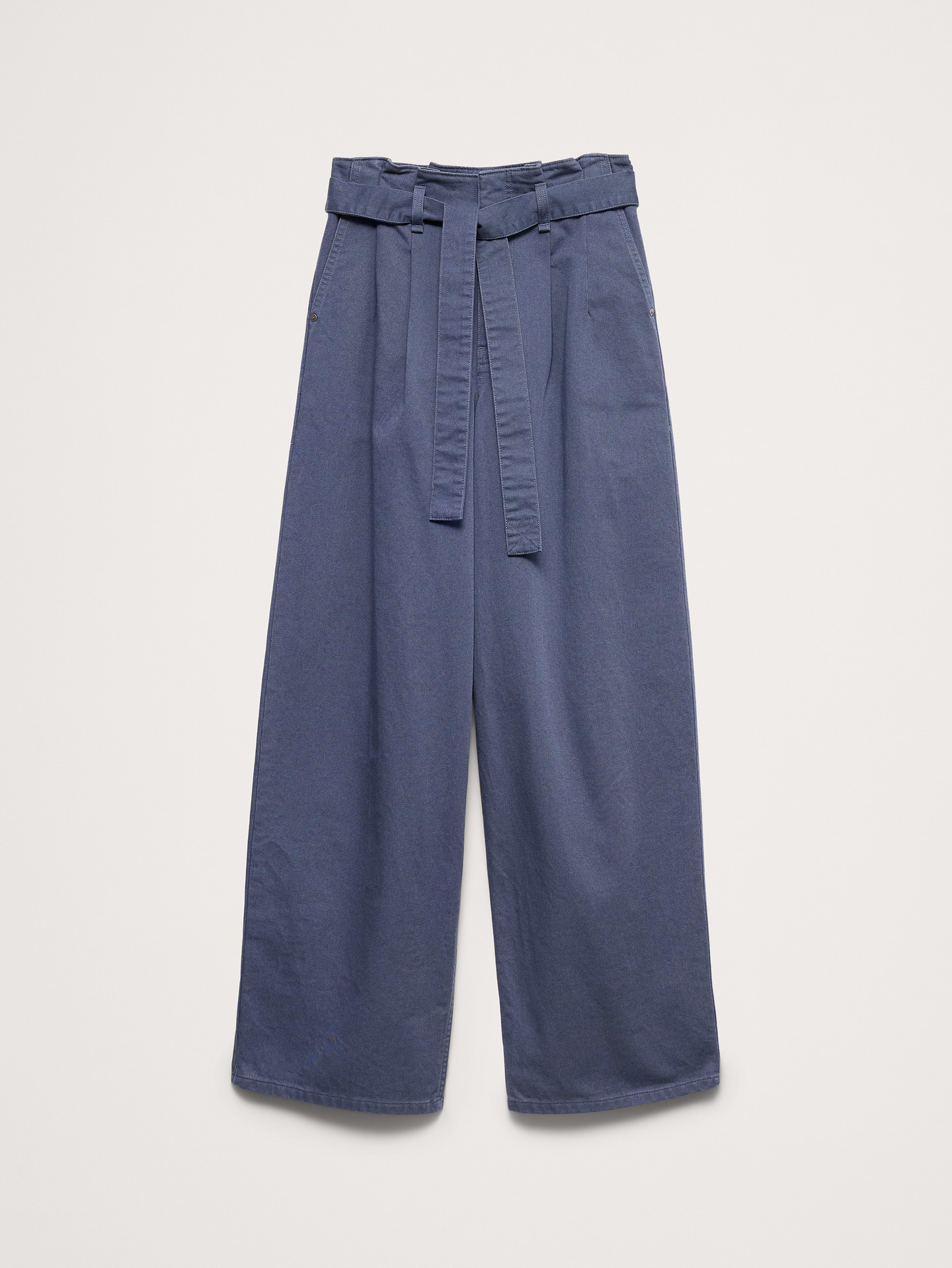L'image numéro 5 présente Pantalon à jambe large et à taille accordéon très haute