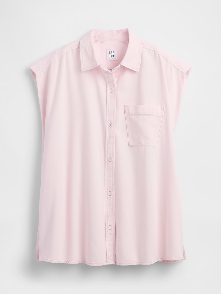 Image number 5 showing, Gap × HFR UltraSoft Denim Wide-Shoulder Shirt by Nicole Benefield Portfolio