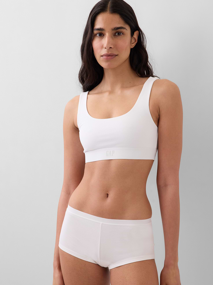 Image number 1 showing, Organic Stretch Cotton Gap Logo Bralette