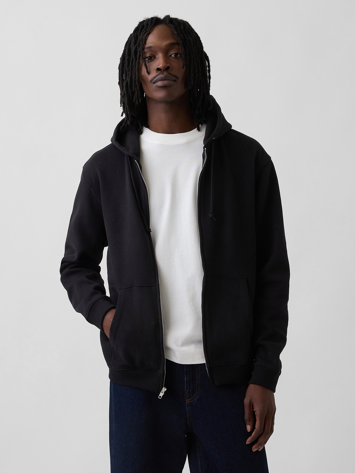 【Mサイズ】 Zip Up Hooded Sweatshirt ジップアップ Adult VintageSoft Relaxed Zip Hoodie | Gap