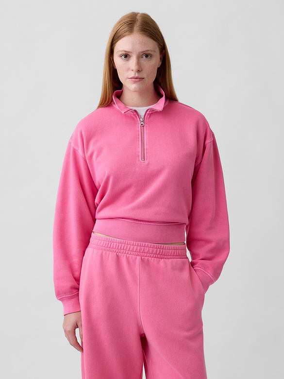 Relaxed Fleece Half-Zip Sweatshirt