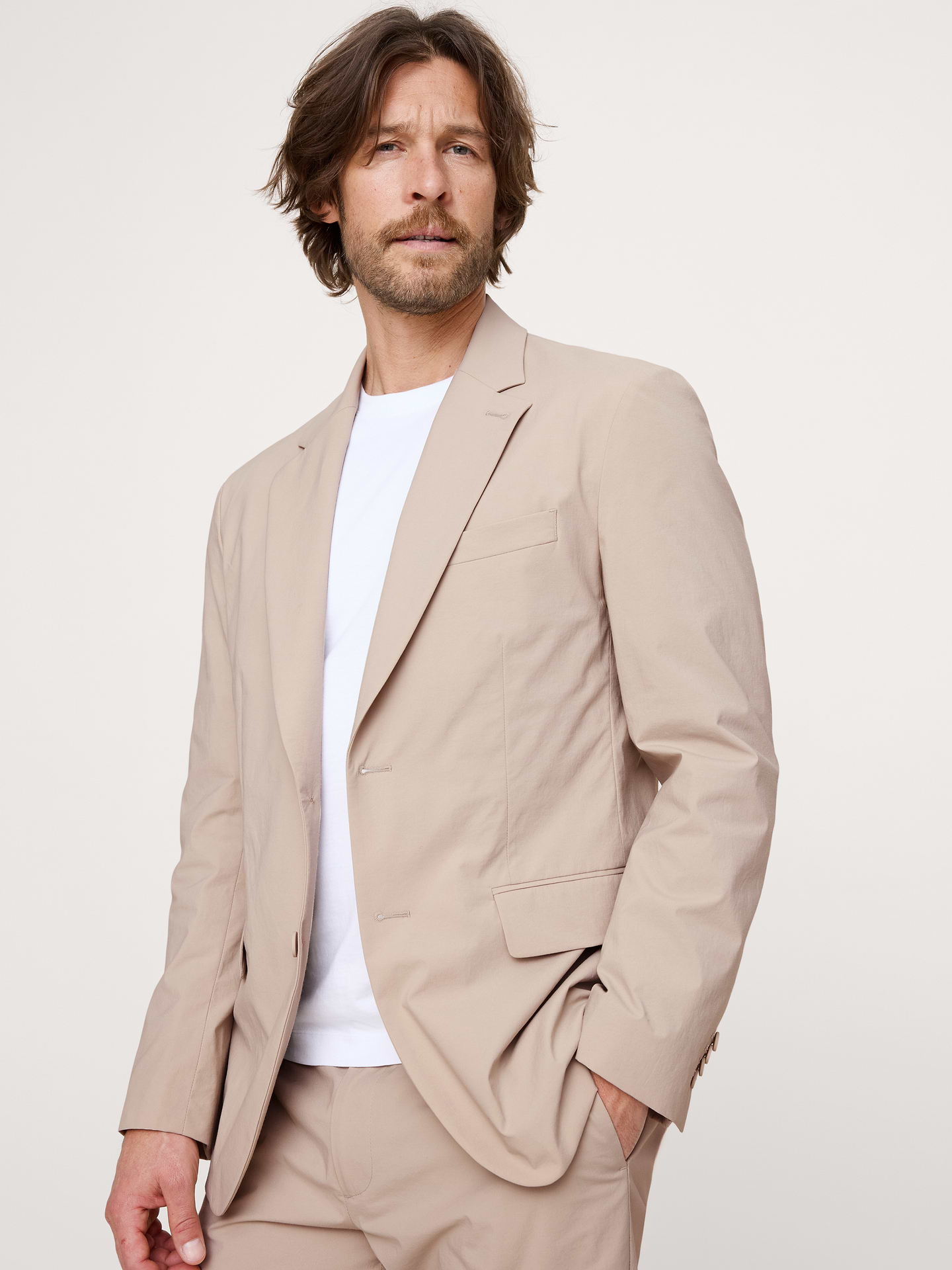 Image number 1 showing, Tailored Slim-Fit Performance Suit Jacket