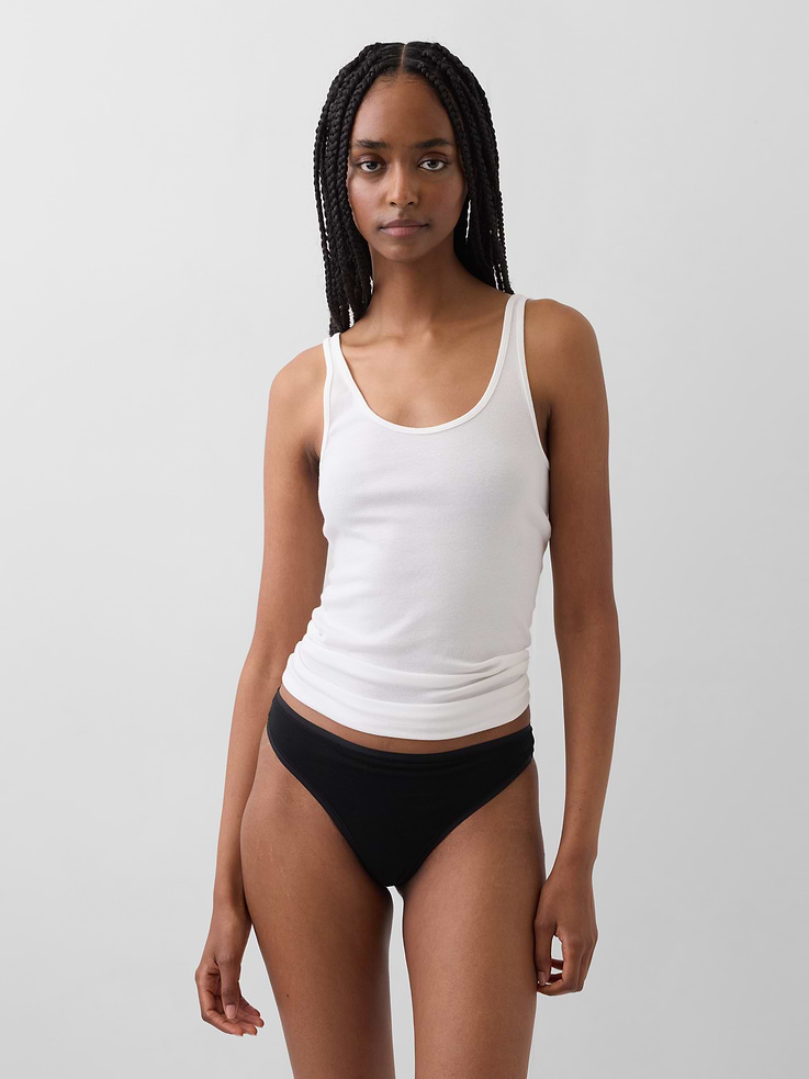 Image number 1 showing, Organic Stretch Cotton Thong