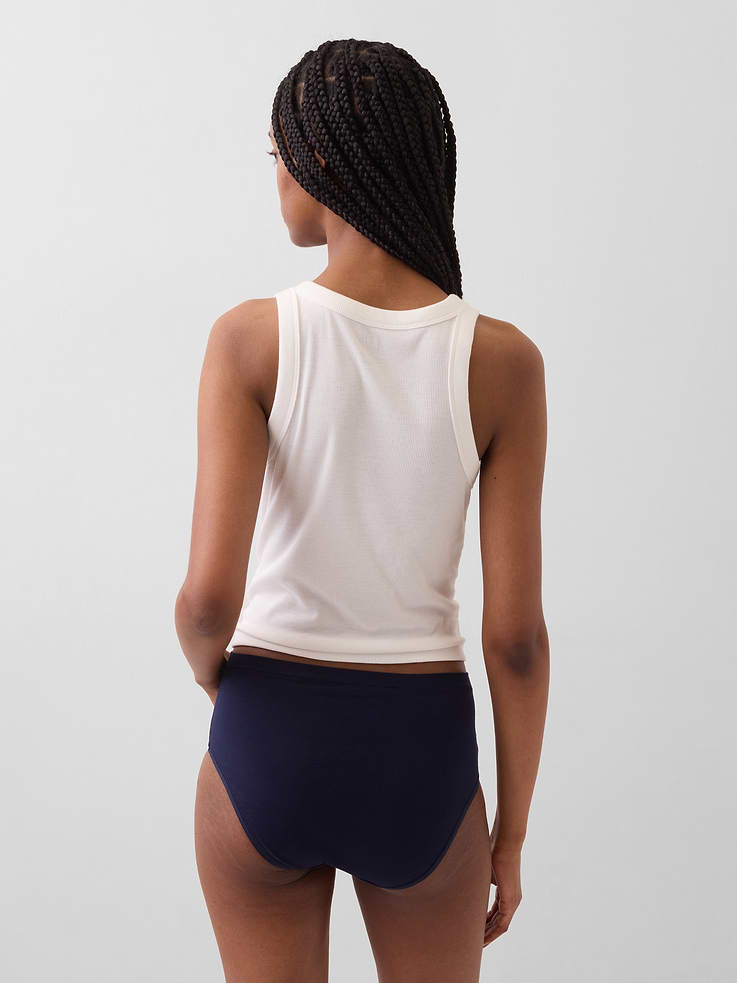 Image number 2 showing, Organic Stretch Cotton High Rise Bikini
