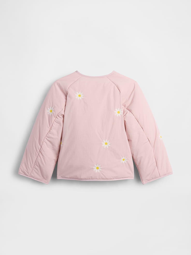Image number 3 showing, Baby & Toddler Floral Embroidered Quilted Jacket