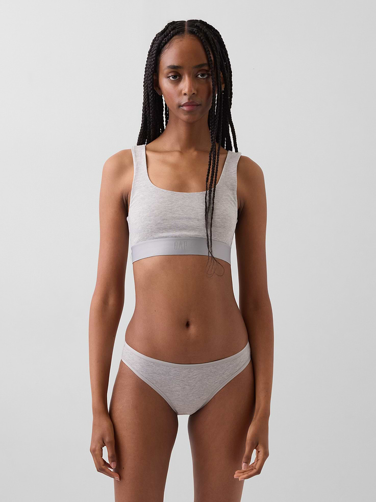 Image number 1 showing, Organic Stretch Cotton Gap Logo Bralette