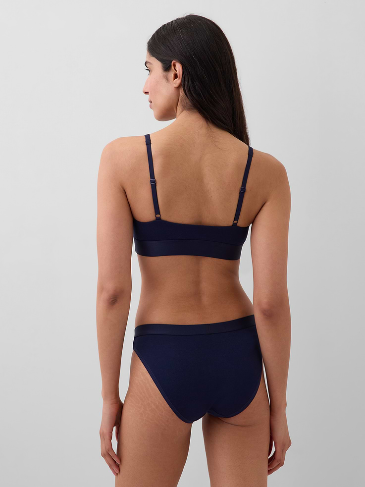 Image 2 of 6, Organic Stretch Cotton Logo Bralette