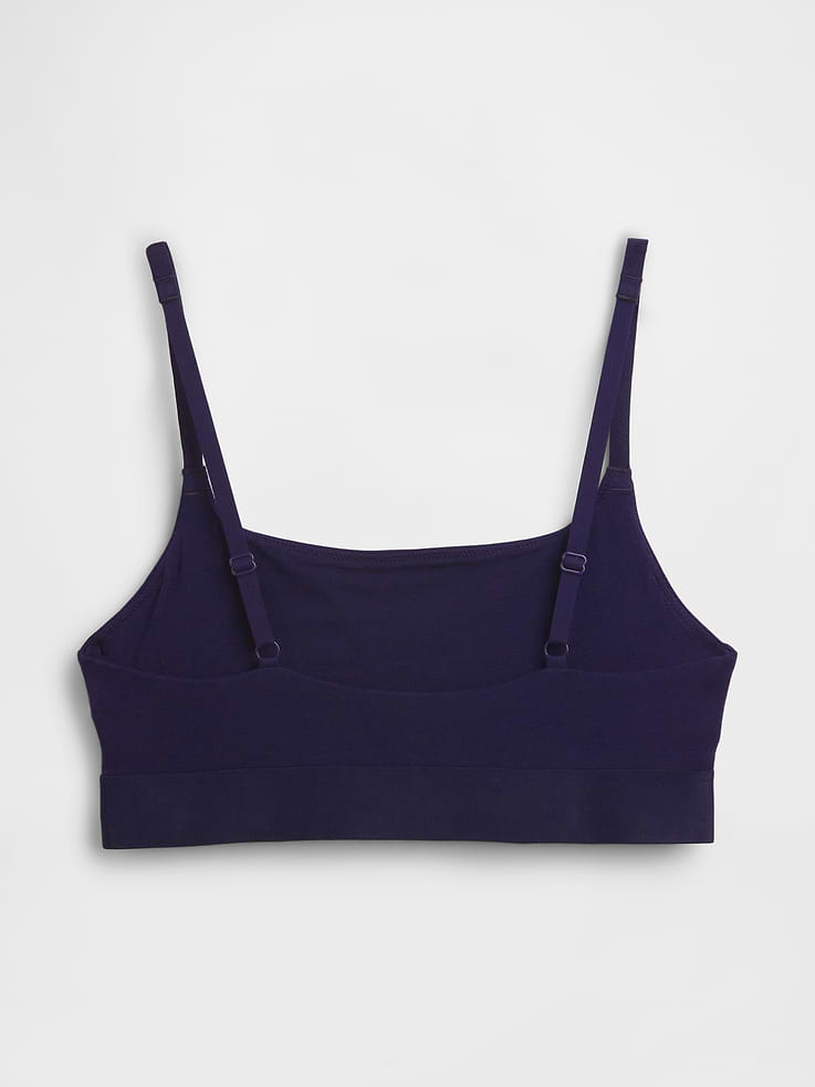 Image 6 of 6, Organic Stretch Cotton Logo Bralette