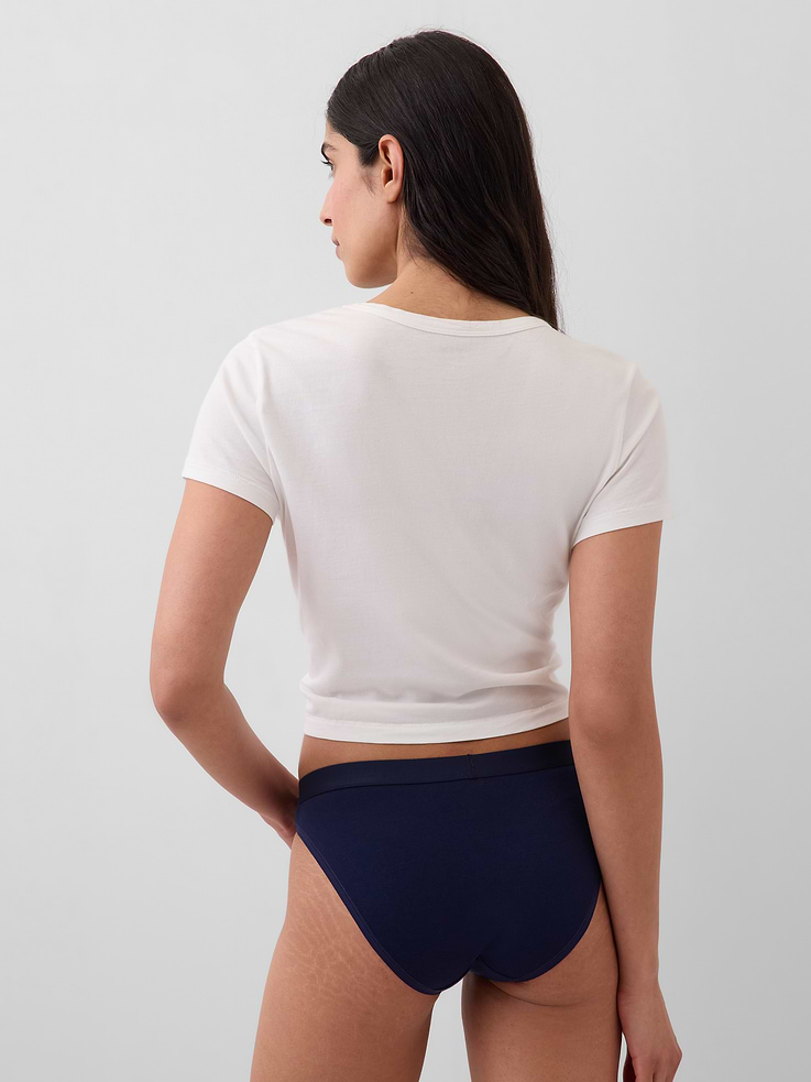 Image number 2 showing, Organic Stretch Cotton Logo Bikini