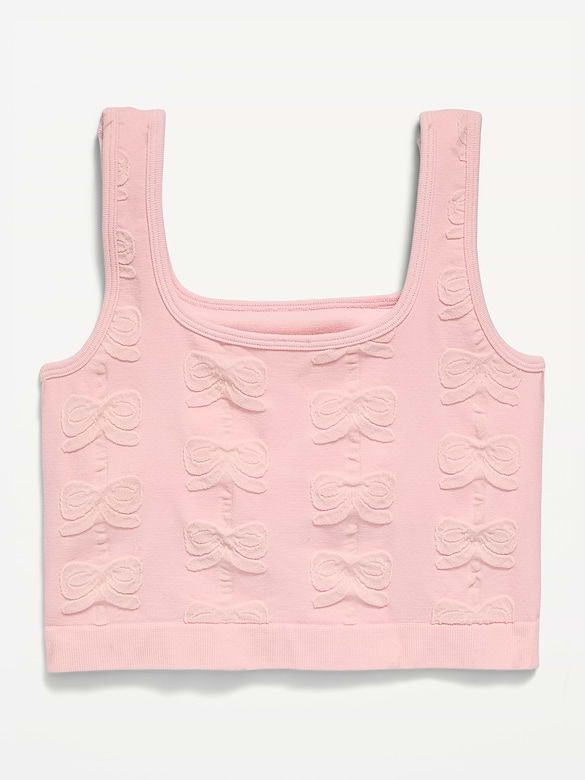 Seamless Longline Bow Bra for Girls