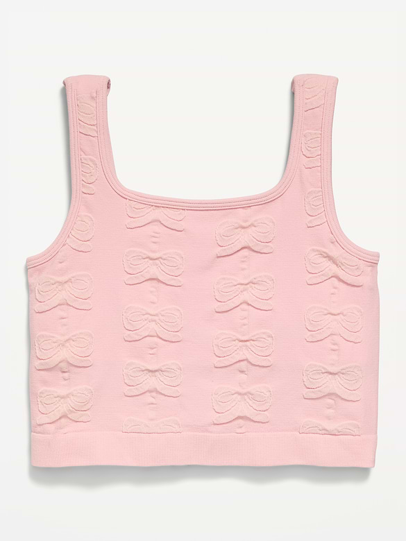 Seamless Longline Bow Bra for Girls