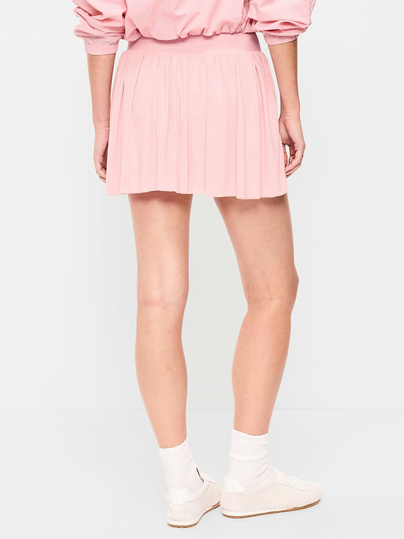 Jupe-short à taille haute en maille