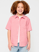 L'image numéro 1 présente Chemise oxford à poche à manches courtes pour garçon