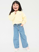 Image number 1 showing, Baggy Embroidered Wide-Leg Jeans for Toddler Girls