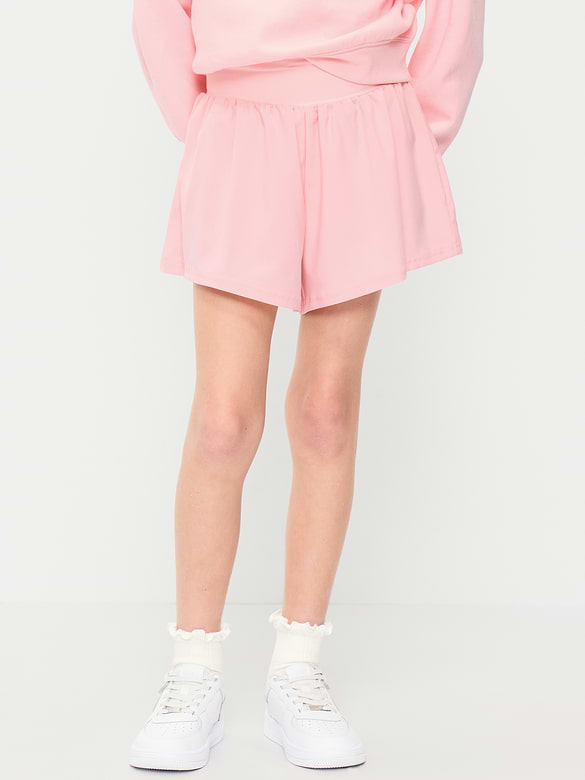 High-Waisted StretchTech Performance Shorts for Girls