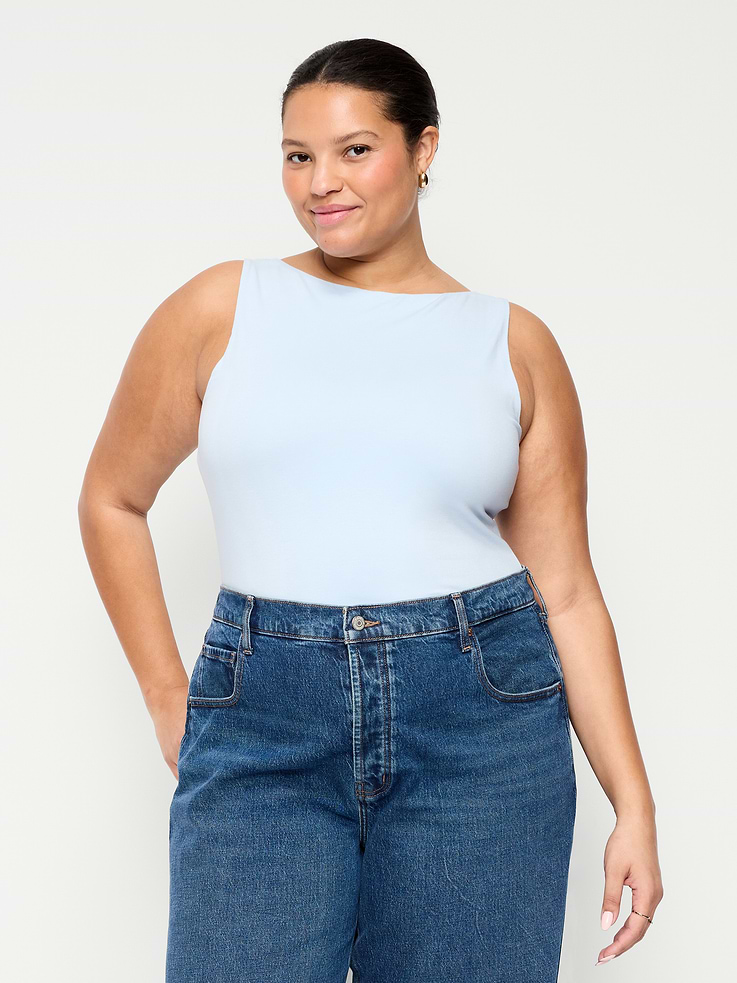 Image number 7 showing, Hug Double-Layer Boat-Neck Top