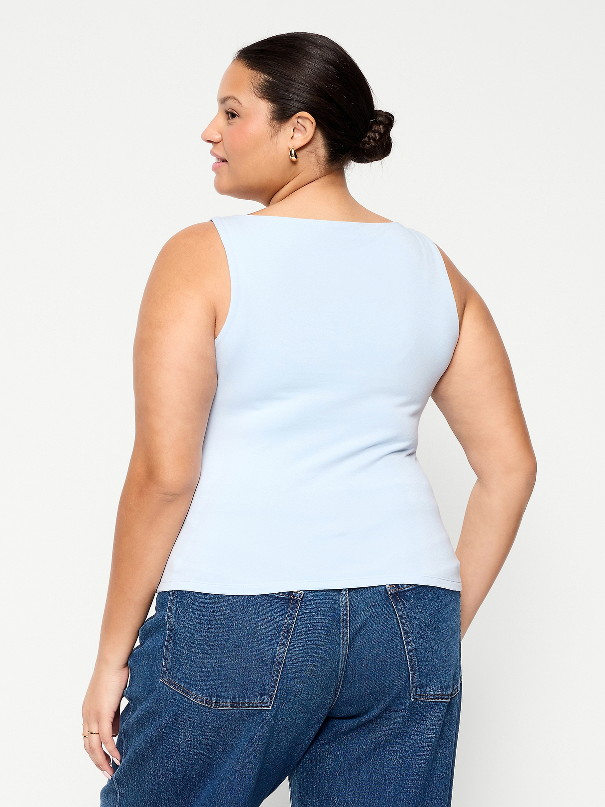 Hug Double-Layer Boat-Neck Top | Old Navy