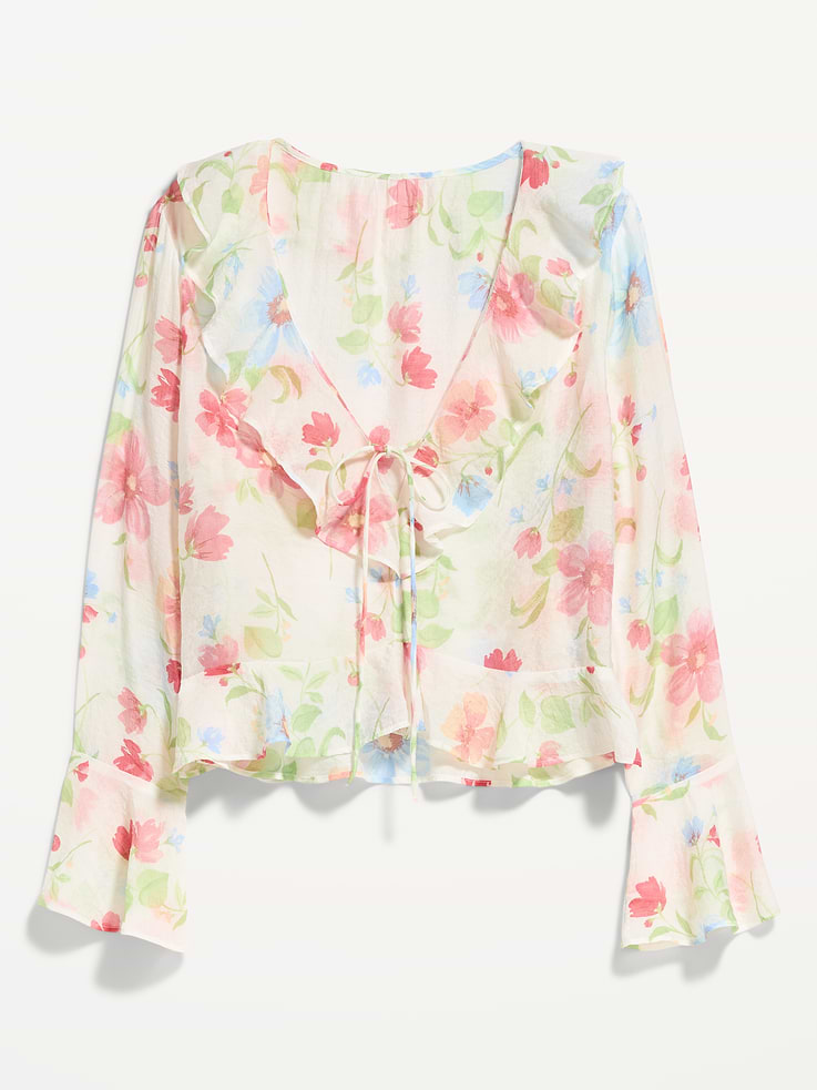 Image number 9 showing, Bell-Sleeve Ruffle Top