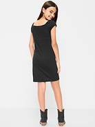 Image number 2 showing, Smocked Jersey Henley Dress for Girls
