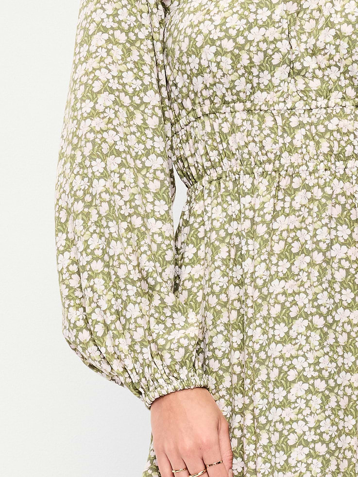 Image number 5 showing, Long-Sleeve Square-Neck Mini Dress