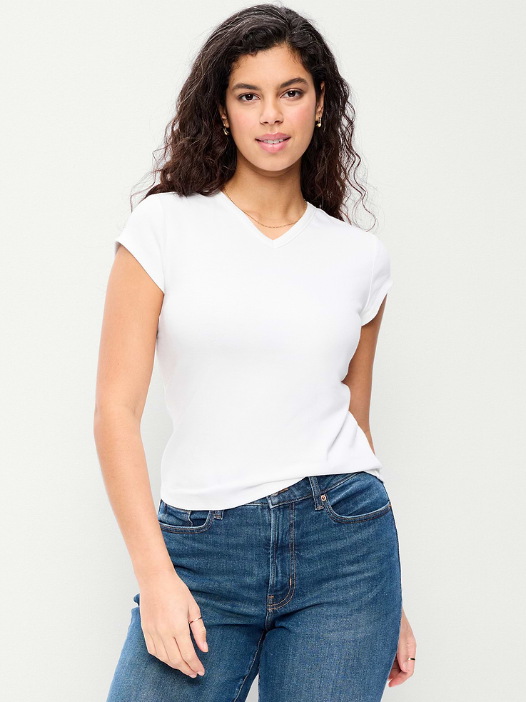 Image number 4 showing, Snug High V-Neck T-Shirt