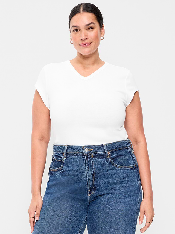 Snug High V-Neck T-Shirt