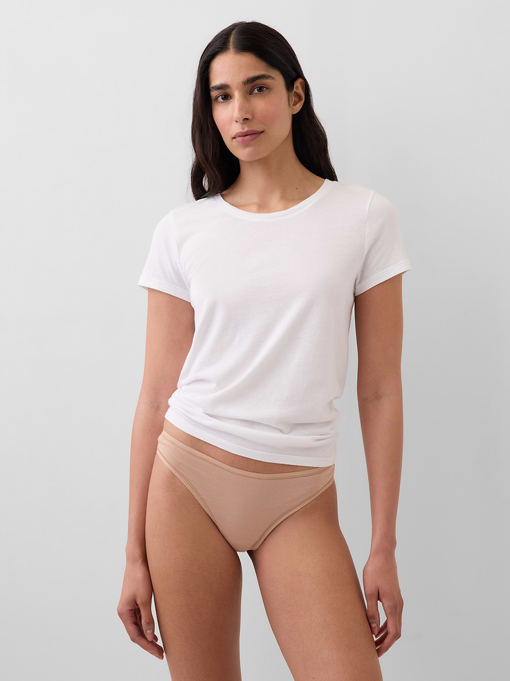 Image number 1 showing, Organic Stretch Cotton Thong