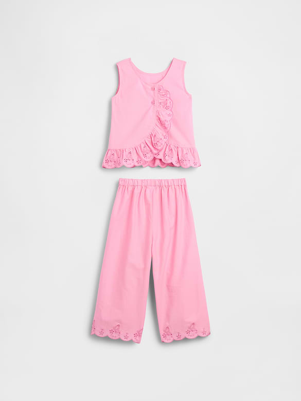 Baby & Toddler Eyelet Ruffle Outfit Set