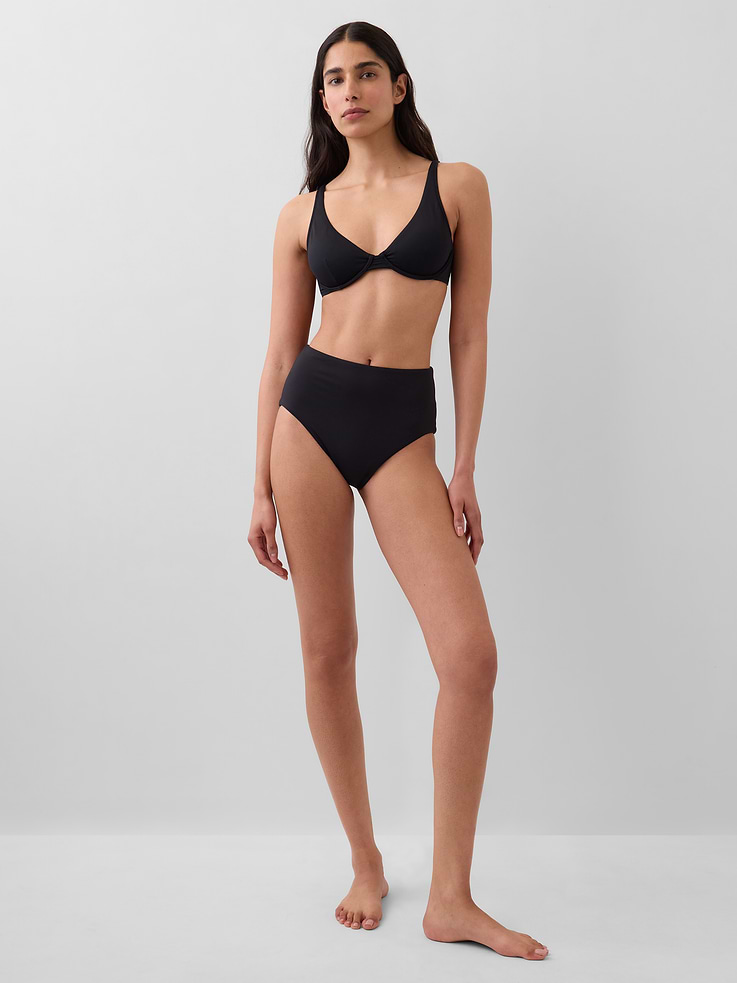 L'image numéro 3 présente Bas de bikini à taille haute