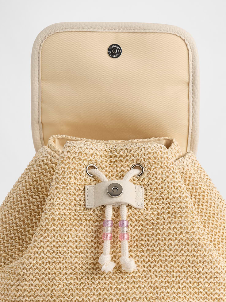 Image 2 of 2, Kids Shimmer Straw Backpack