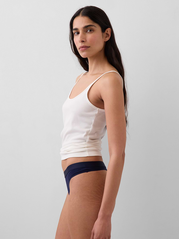 Image number 2 showing, Organic Stretch Cotton Logo Thong