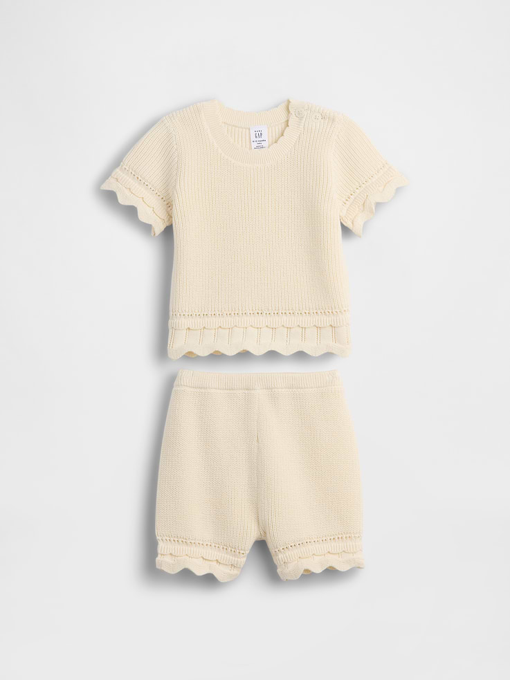 Image number 1 showing, Baby Crochet Outfit Set