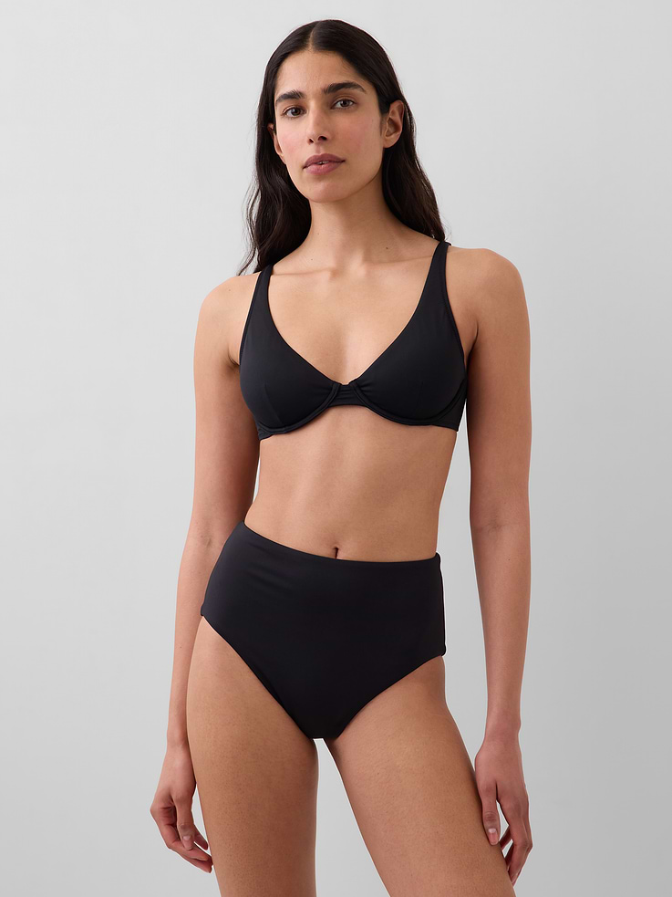 L'image numéro 1 présente Bas de bikini à taille haute