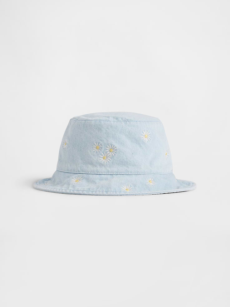 Image number 1 showing, Baby & Toddler Daisy Denim Bucket Hat