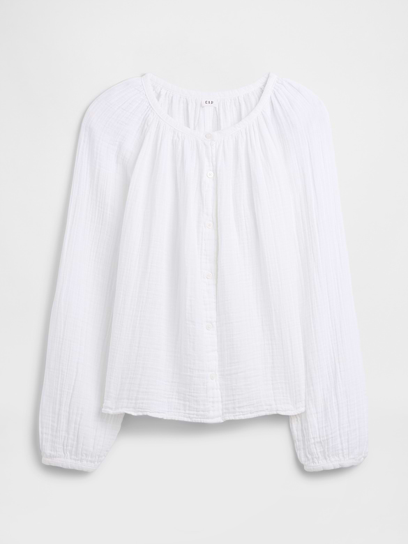 Oversized Gauze Top