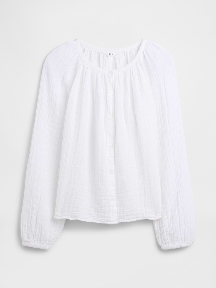 Image number 5 showing, Oversized Gauze Top