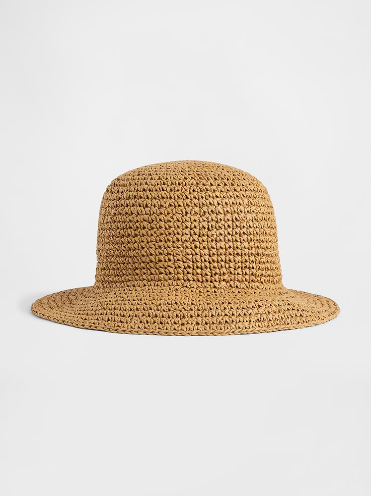 Image number 1 showing, Kids Straw Bucket Hat