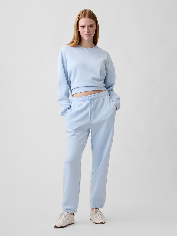 Relaxed Wedge V-Neck Sweatshirt