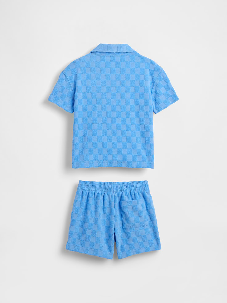 Image number 3 showing, Baby & Toddler Checkered Terry Resort Outfit Set