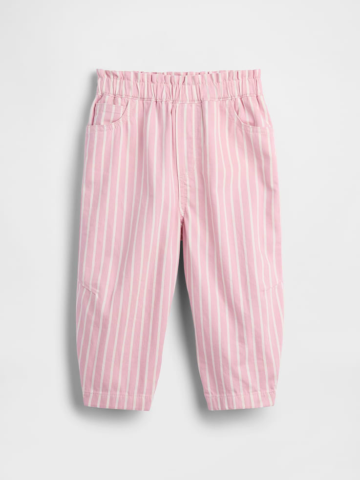 Image number 2 showing, Baby & Toddler Stripe Pull-On Barrel Jeans