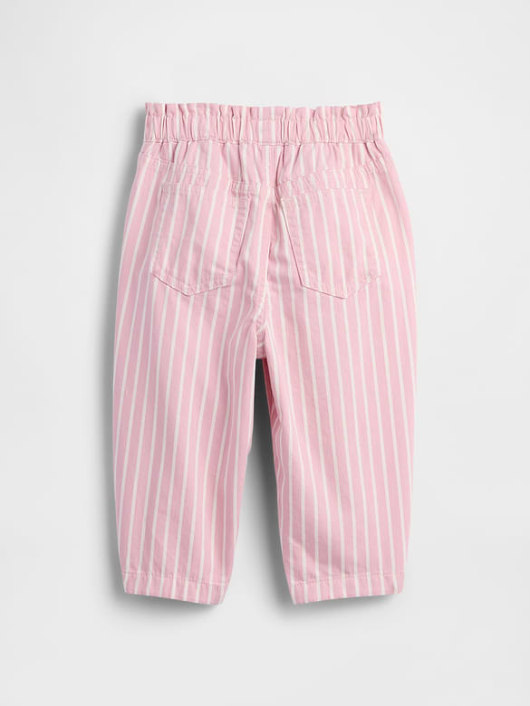 Baby & Toddler Stripe Pull-On Barrel Jeans